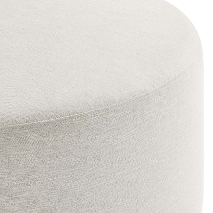 Callum Large 38&quot; Round Woven Heathered Fabric Upholstered Ottoman by Modway