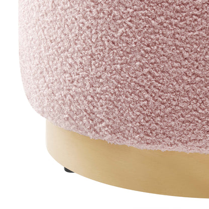 Tilden 16&quot; Round Sherpa Upholstered Ottoman by Modway