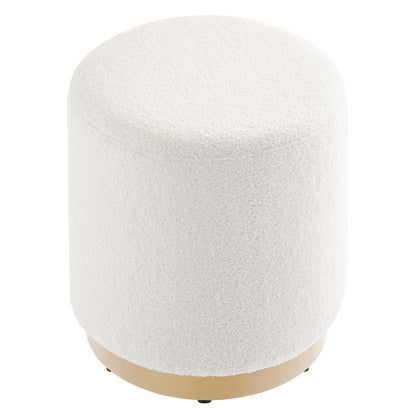 Tilden 16&quot; Round Sherpa Upholstered Ottoman by Modway