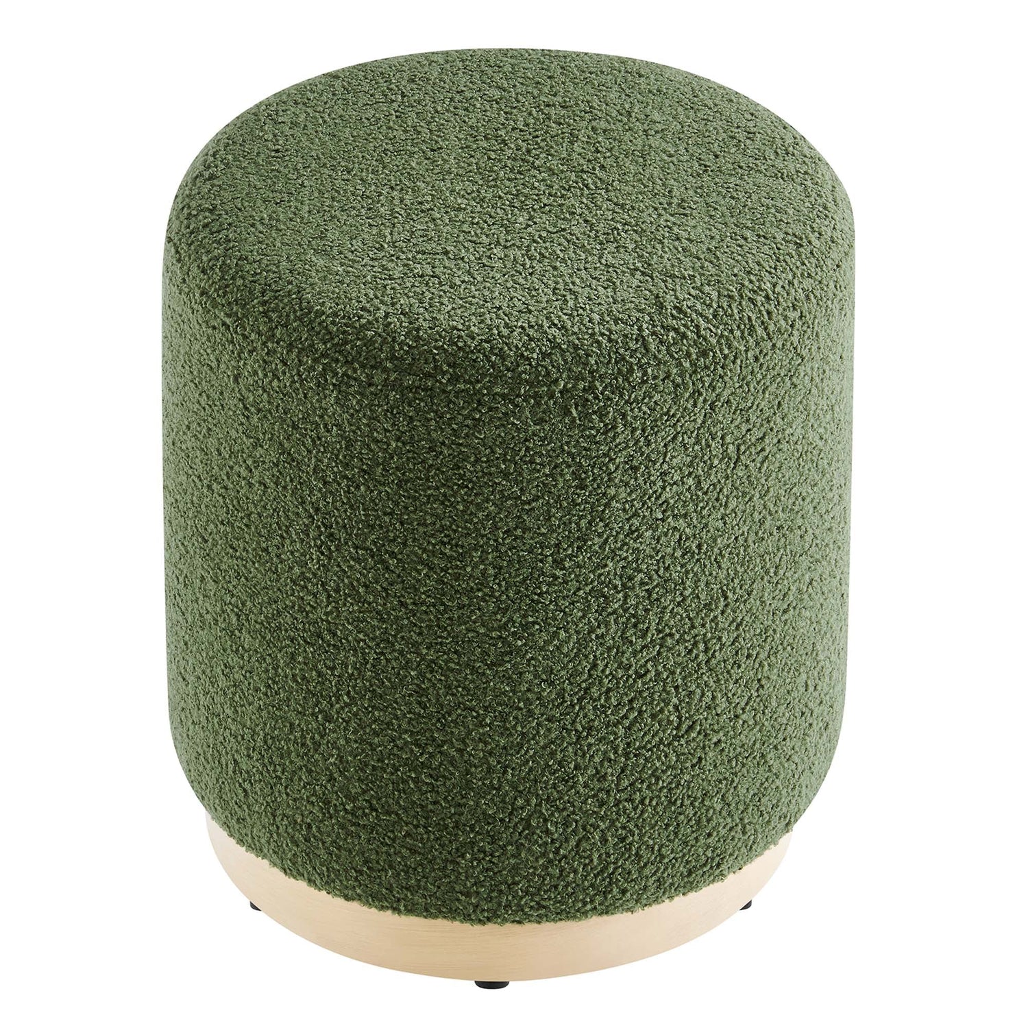 Tilden 16&quot; Round Sherpa Upholstered Ottoman by Modway