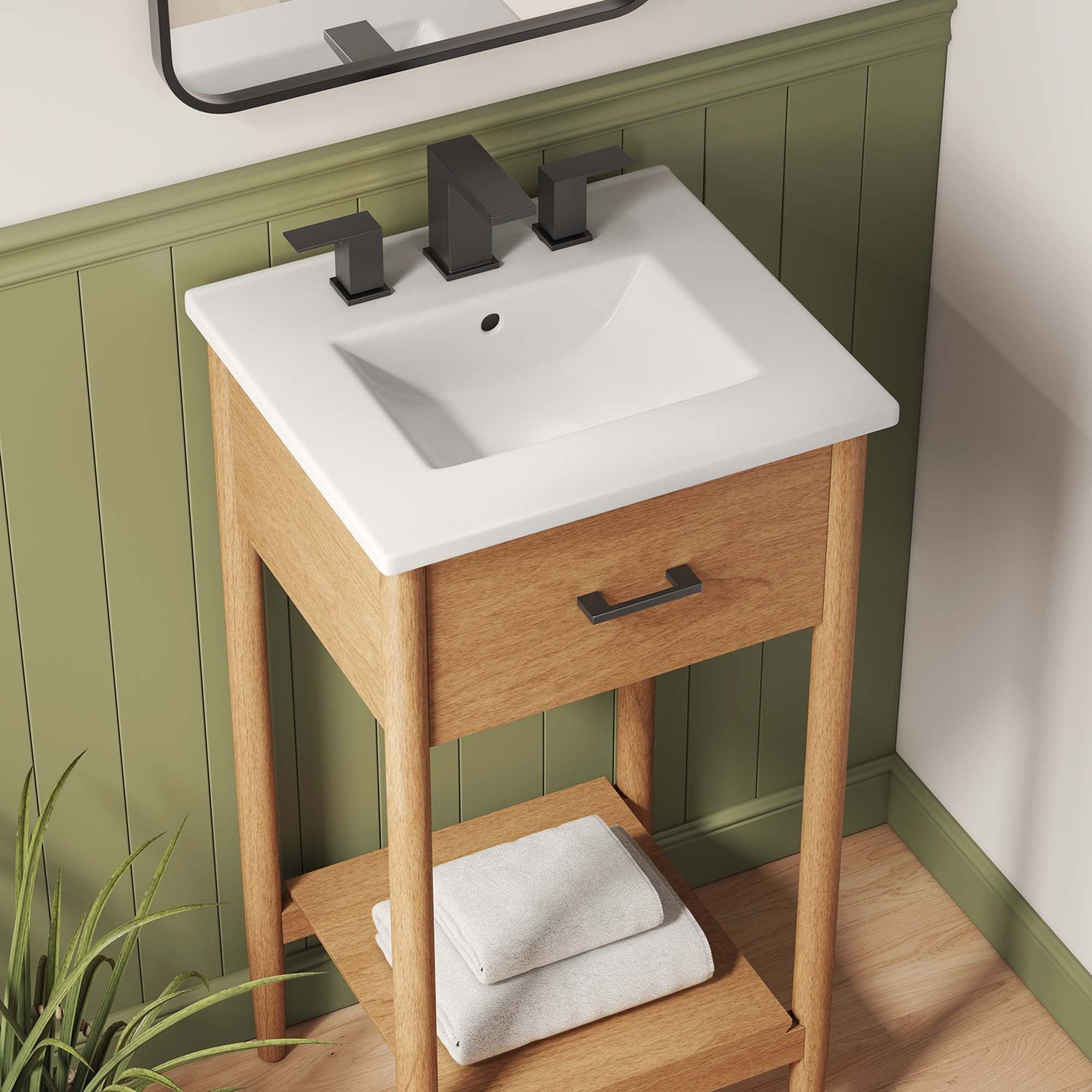 Zaire Bathroom Vanity Basin Included By HouseBean