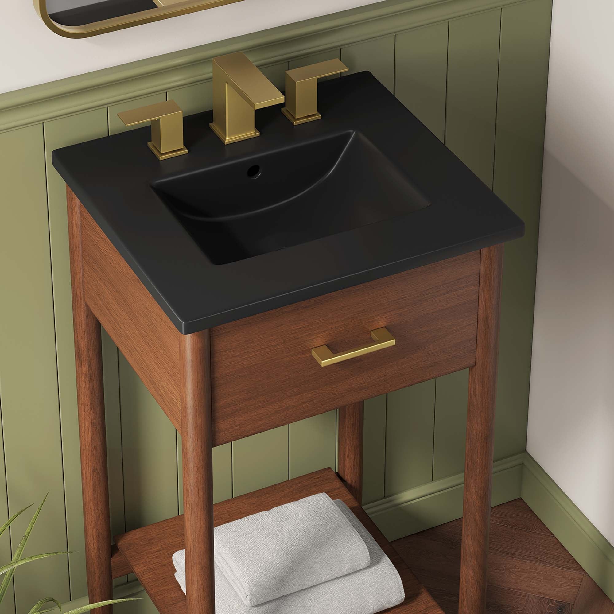 Zaire Bathroom Vanity Basin Included By HouseBean