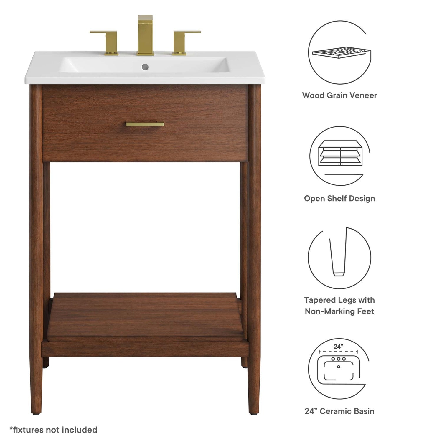 Zaire Bathroom Vanity Basin Included By HouseBean