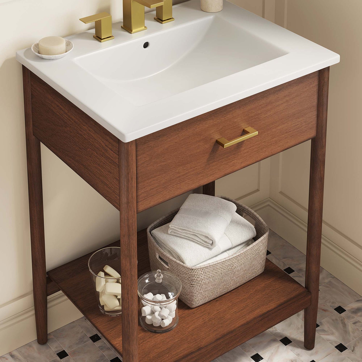 Zaire Bathroom Vanity Basin Included By HouseBean