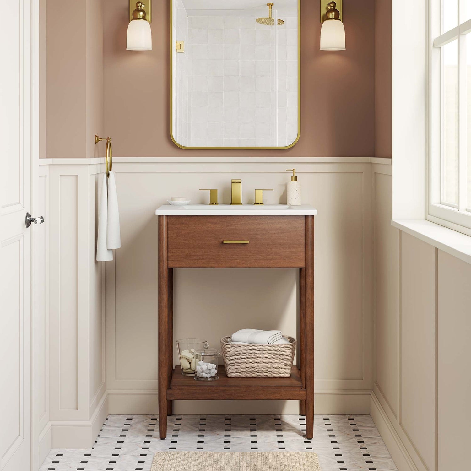 Zaire Bathroom Vanity Basin Included By HouseBean