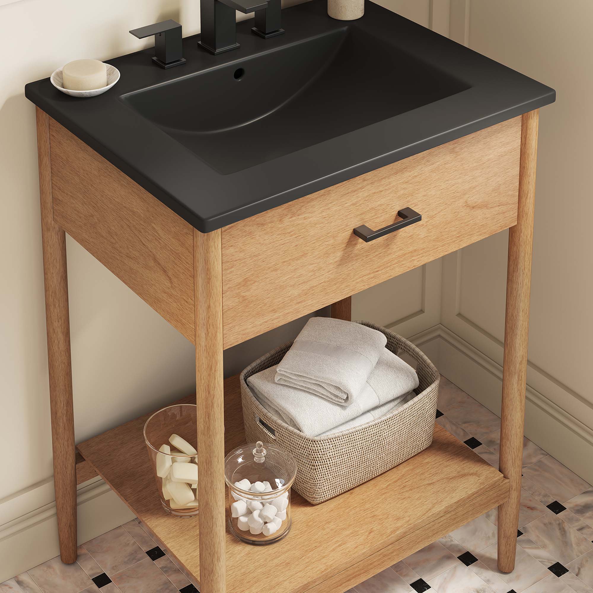 Zaire Bathroom Vanity Basin Included By HouseBean