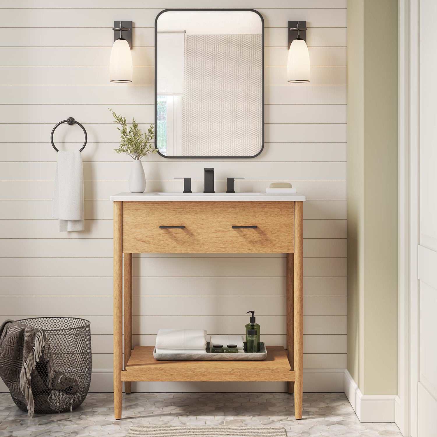 Zaire Bathroom Vanity Basin Included By HouseBean