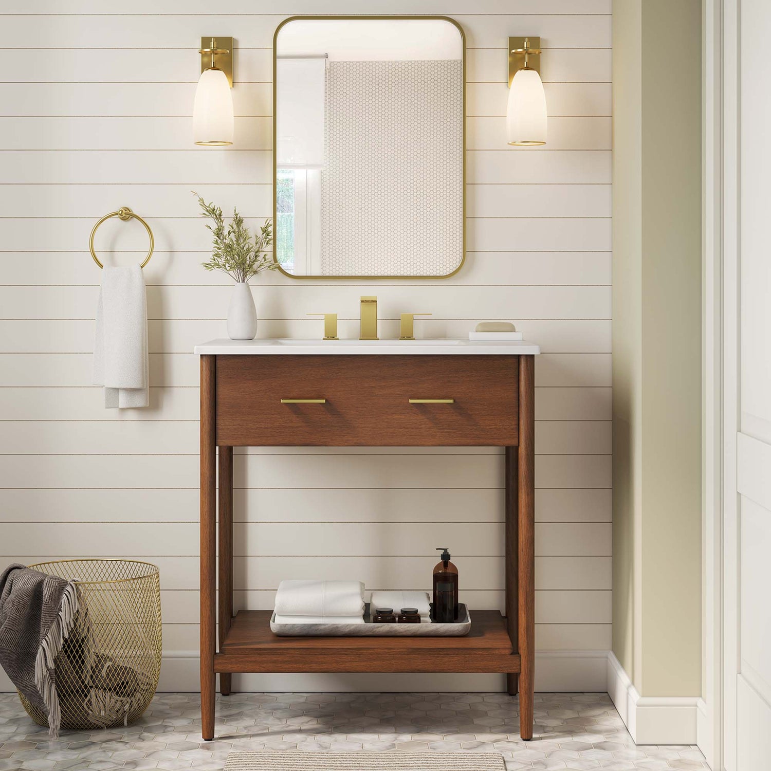 Zaire Bathroom Vanity Basin Included By HouseBean