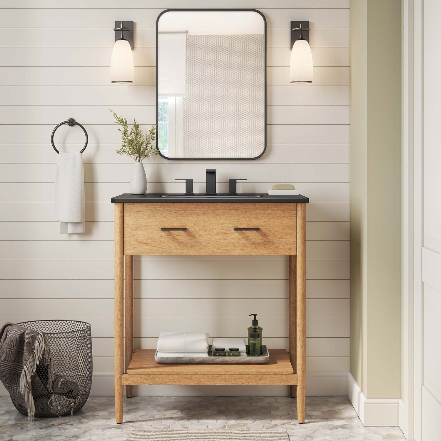 Zaire Bathroom Vanity Basin Included By HouseBean