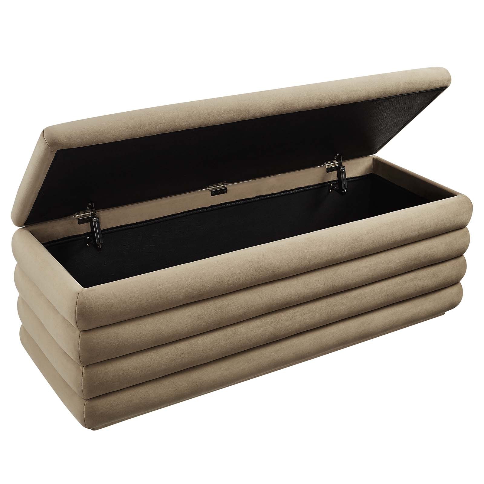 Mezzo Upholstered Performance Velvet Storage Bench By HouseBean