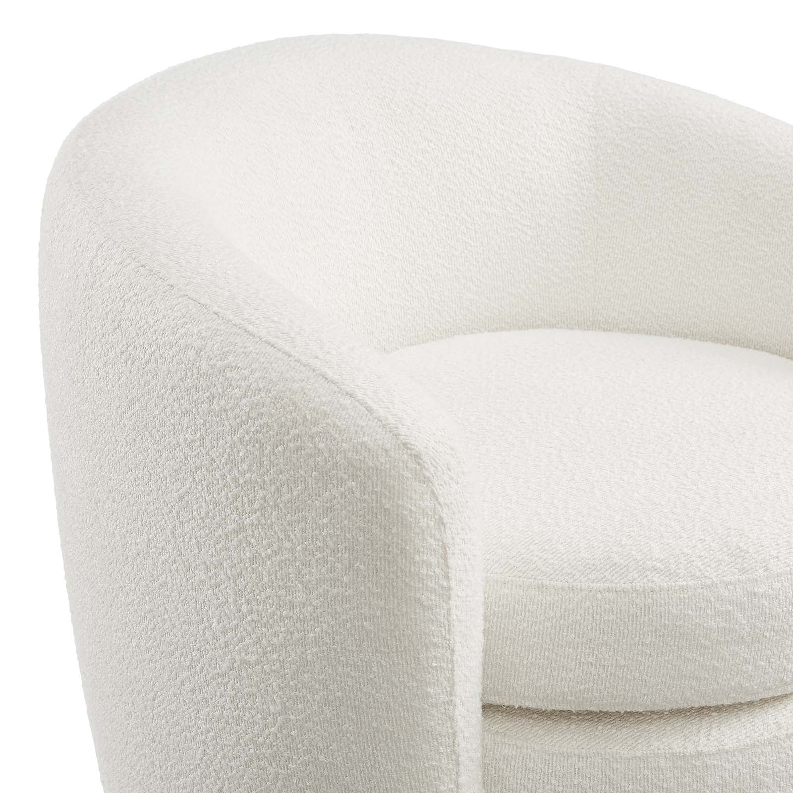 Affinity Upholstered Boucle Fabric Curved Back Armchair By HouseBean