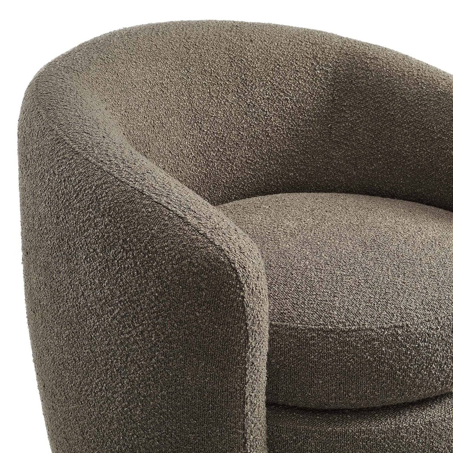 Affinity Upholstered Boucle Fabric Curved Back Armchair By HouseBean