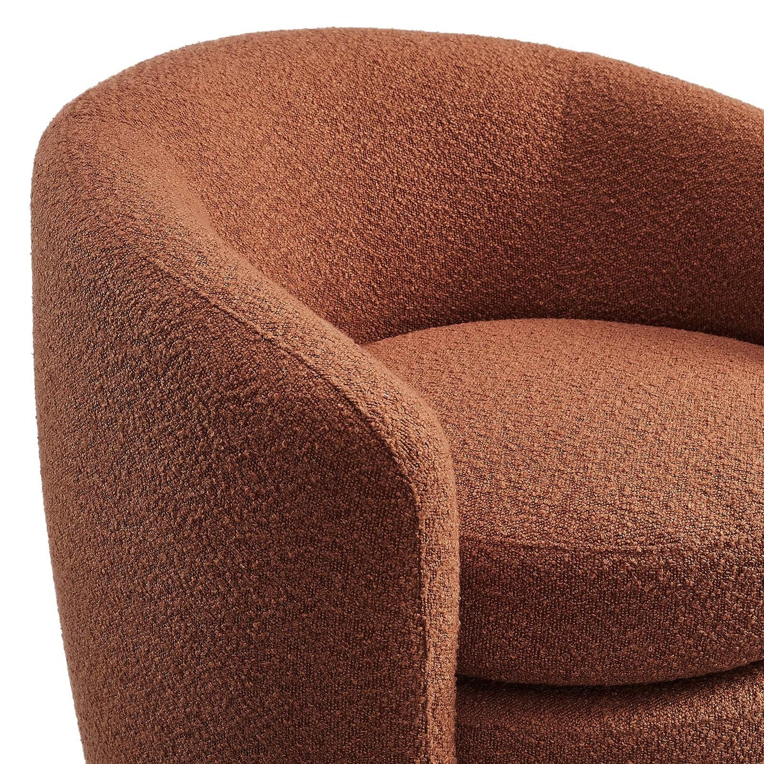 Affinity Upholstered Boucle Fabric Curved Back Armchair By HouseBean