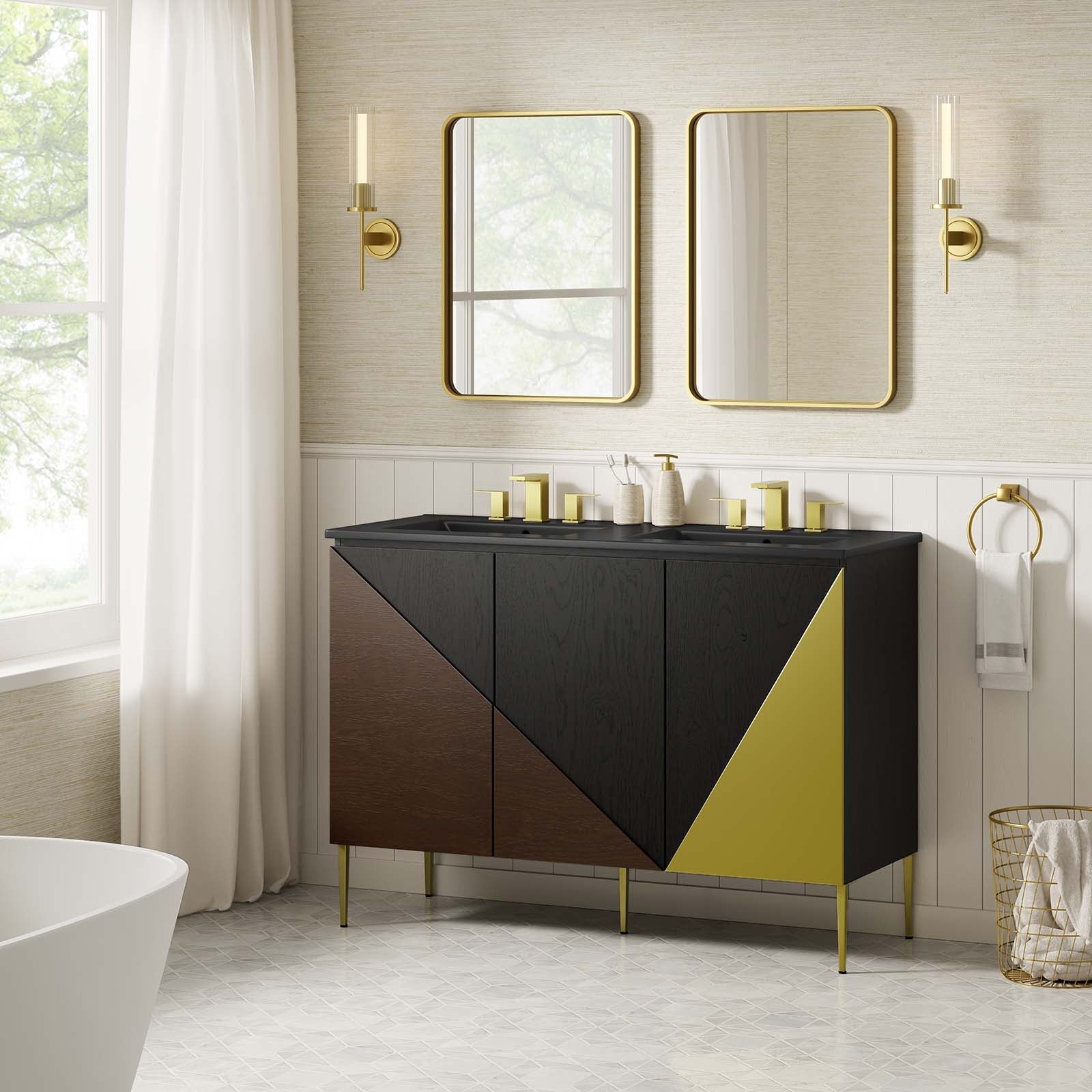 Alchemist 48&quot; Double Sink Bathroom Vanity By HouseBean