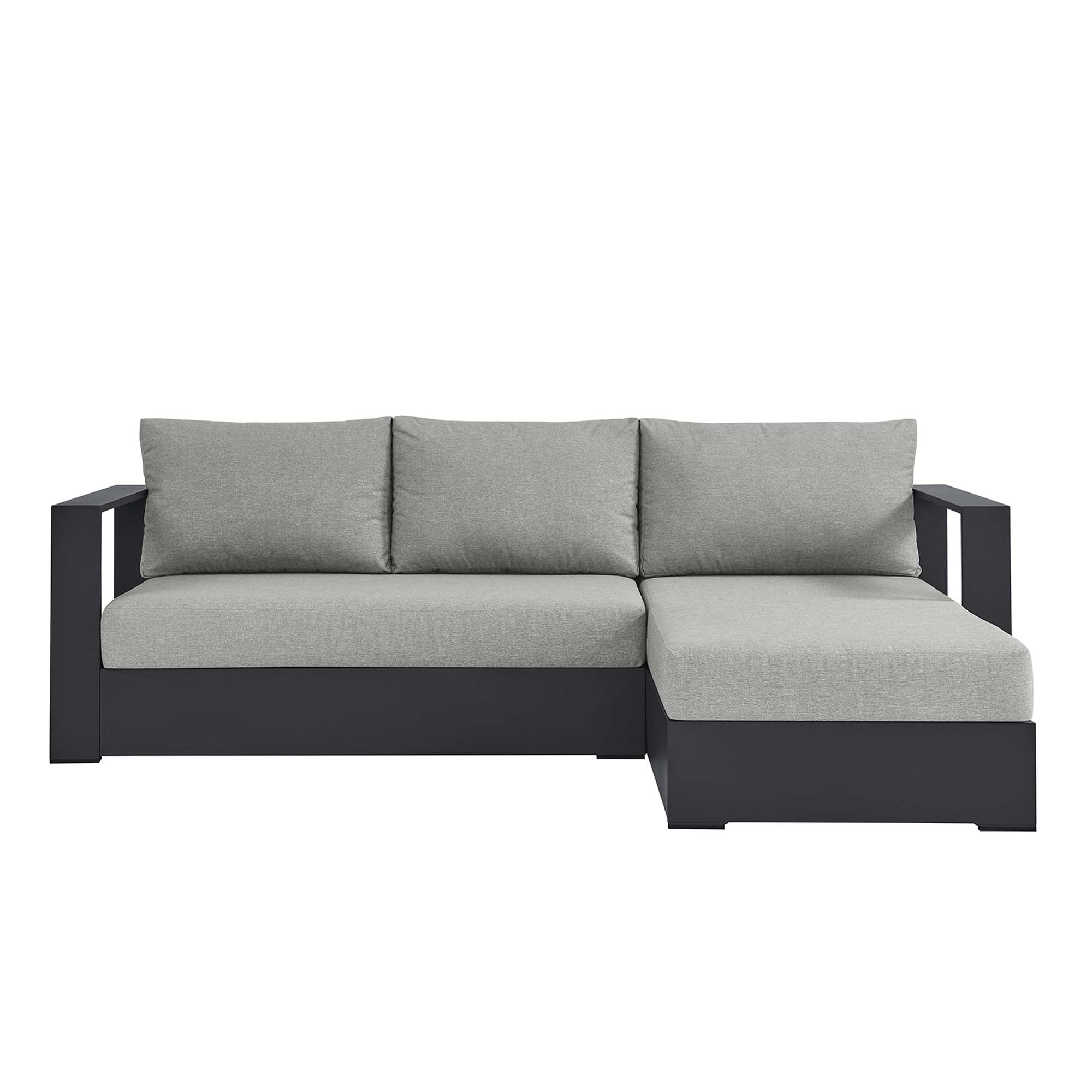 Tahoe 2-Piece Outdoor Patio Powder-Coated Aluminum Right-Facing Chaise Sectional Sofa Set by Modway