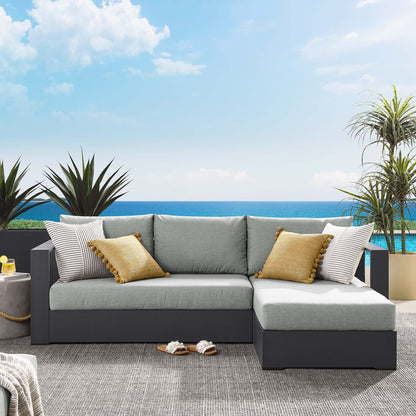 Tahoe 2-Piece Outdoor Patio Powder-Coated Aluminum Right-Facing Chaise Sectional Sofa Set by Modway