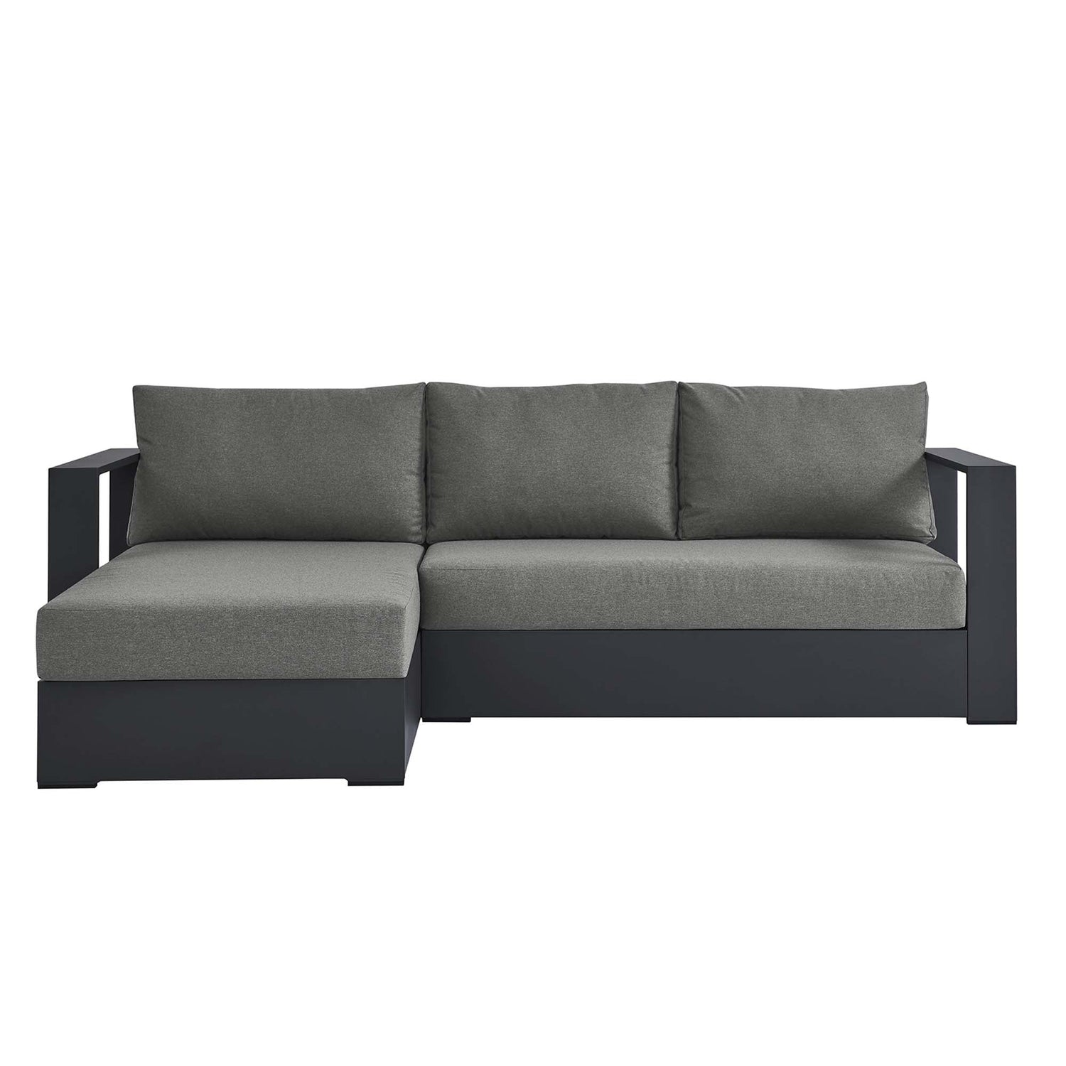 Tahoe 2-Piece Outdoor Patio Powder-Coated Aluminum Left-Facing Chaise Sectional Sofa Set by Modway