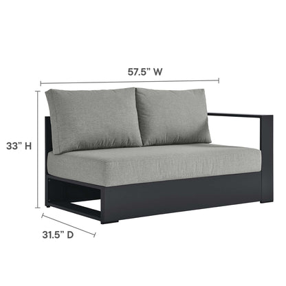 Tahoe 2-Piece Outdoor Patio Powder-Coated Aluminum Left-Facing Chaise Sectional Sofa Set by Modway