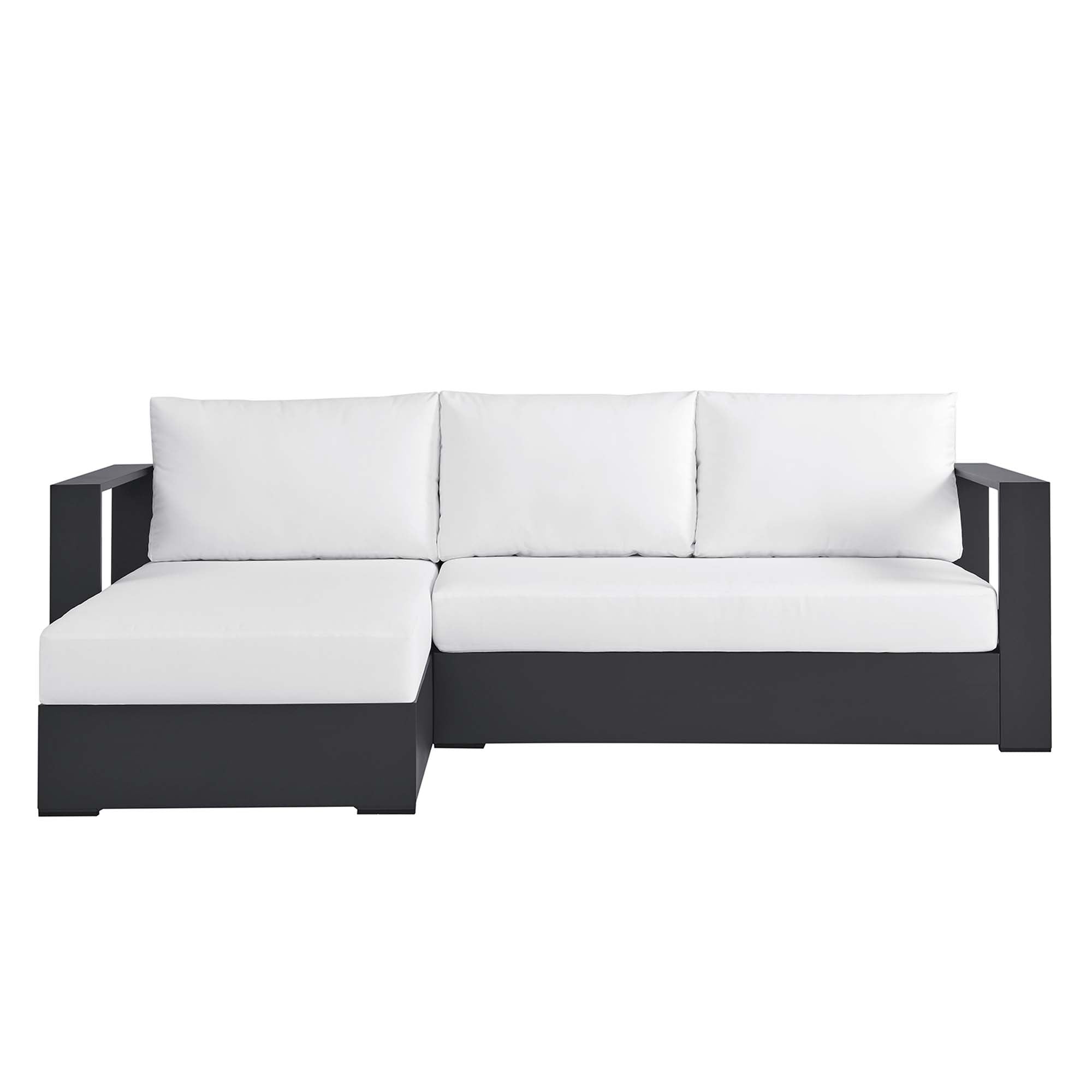 Tahoe 2-Piece Outdoor Patio Powder-Coated Aluminum Left-Facing Chaise Sectional Sofa Set by Modway