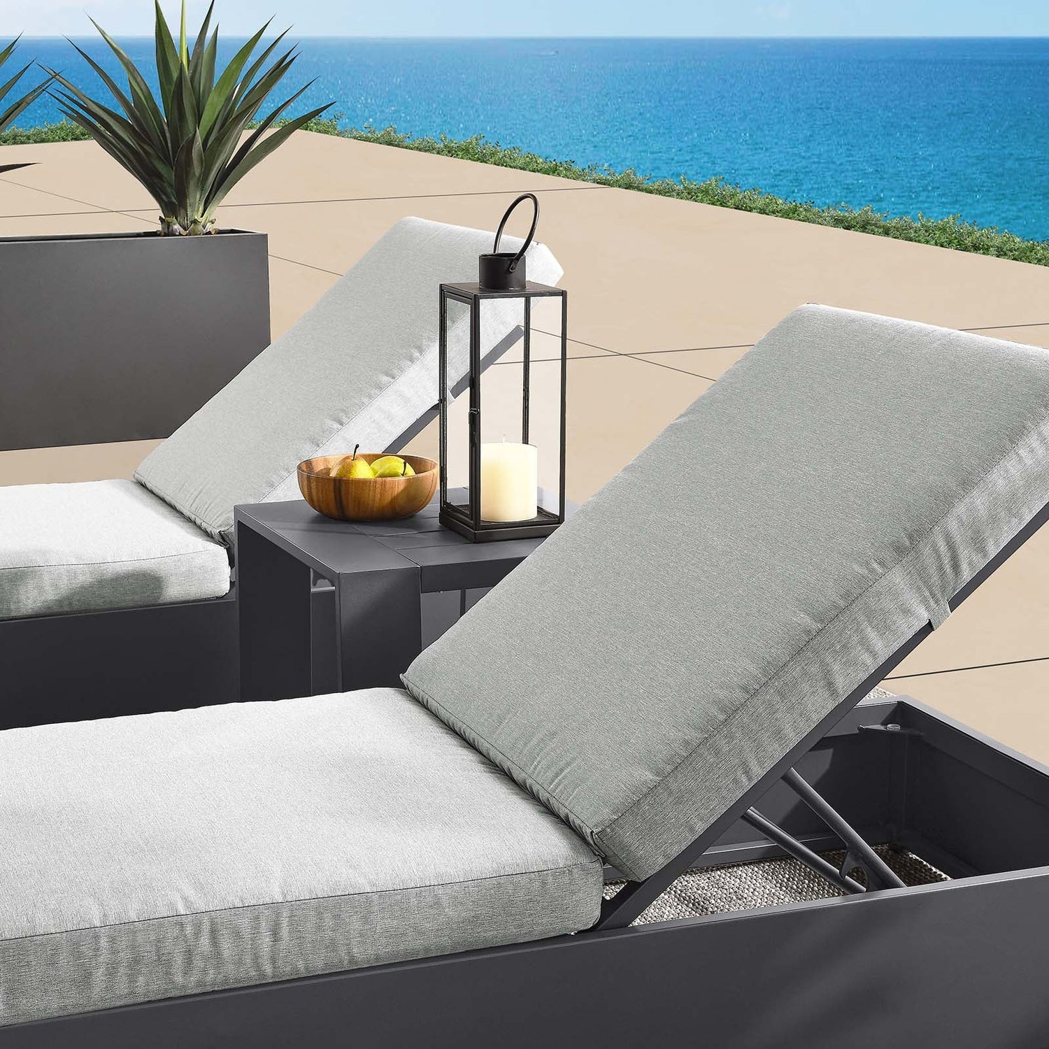 Tahoe Outdoor Patio Powder-Coated Aluminum 3-Piece Chaise Lounge Set By HouseBean