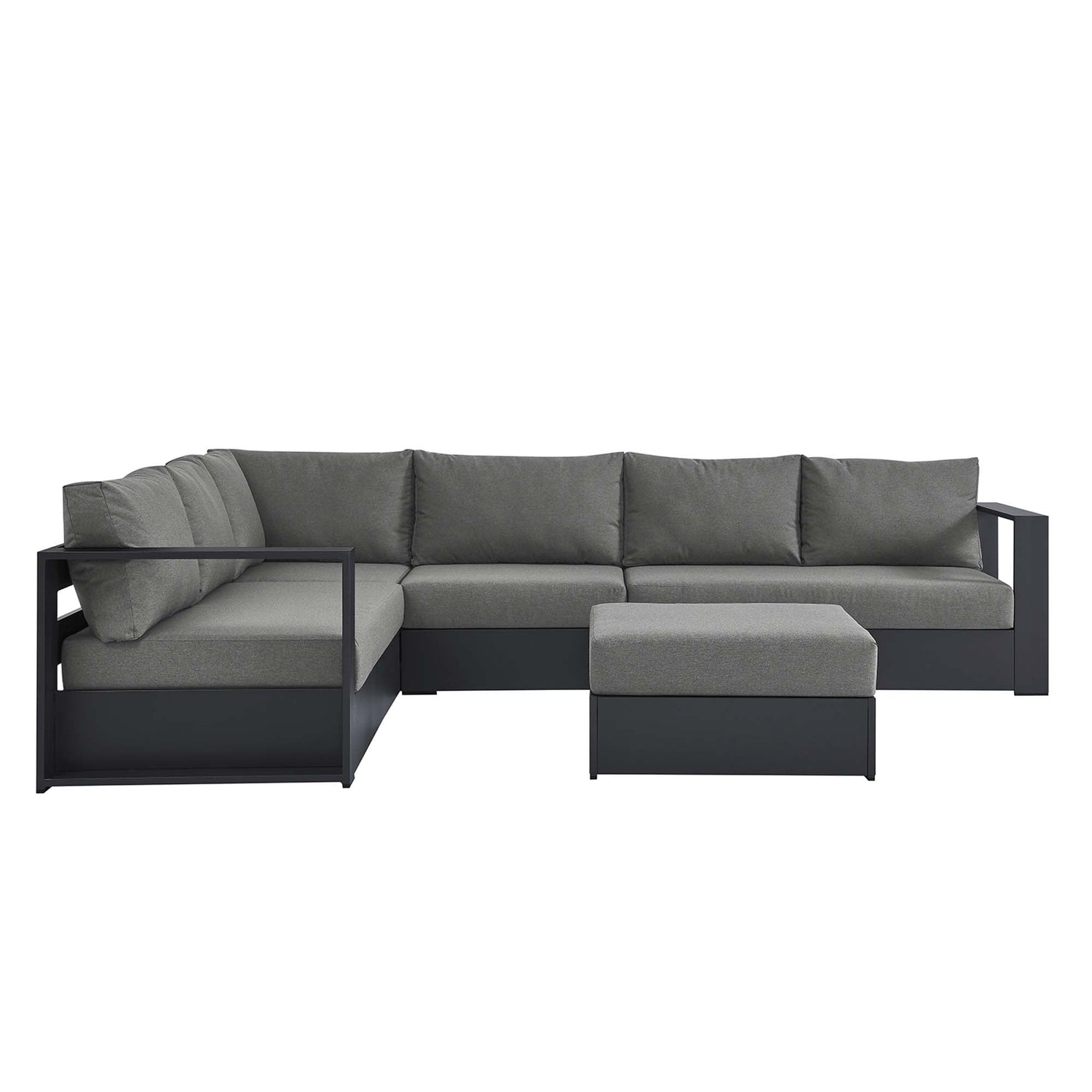 Tahoe 5-Piece Outdoor Patio Powder-Coated Aluminum Sectional Sofa Set by Modway