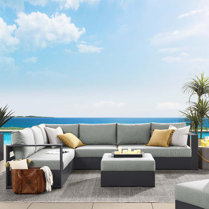 Tahoe 5-Piece Outdoor Patio Powder-Coated Aluminum Sectional Sofa Set by Modway