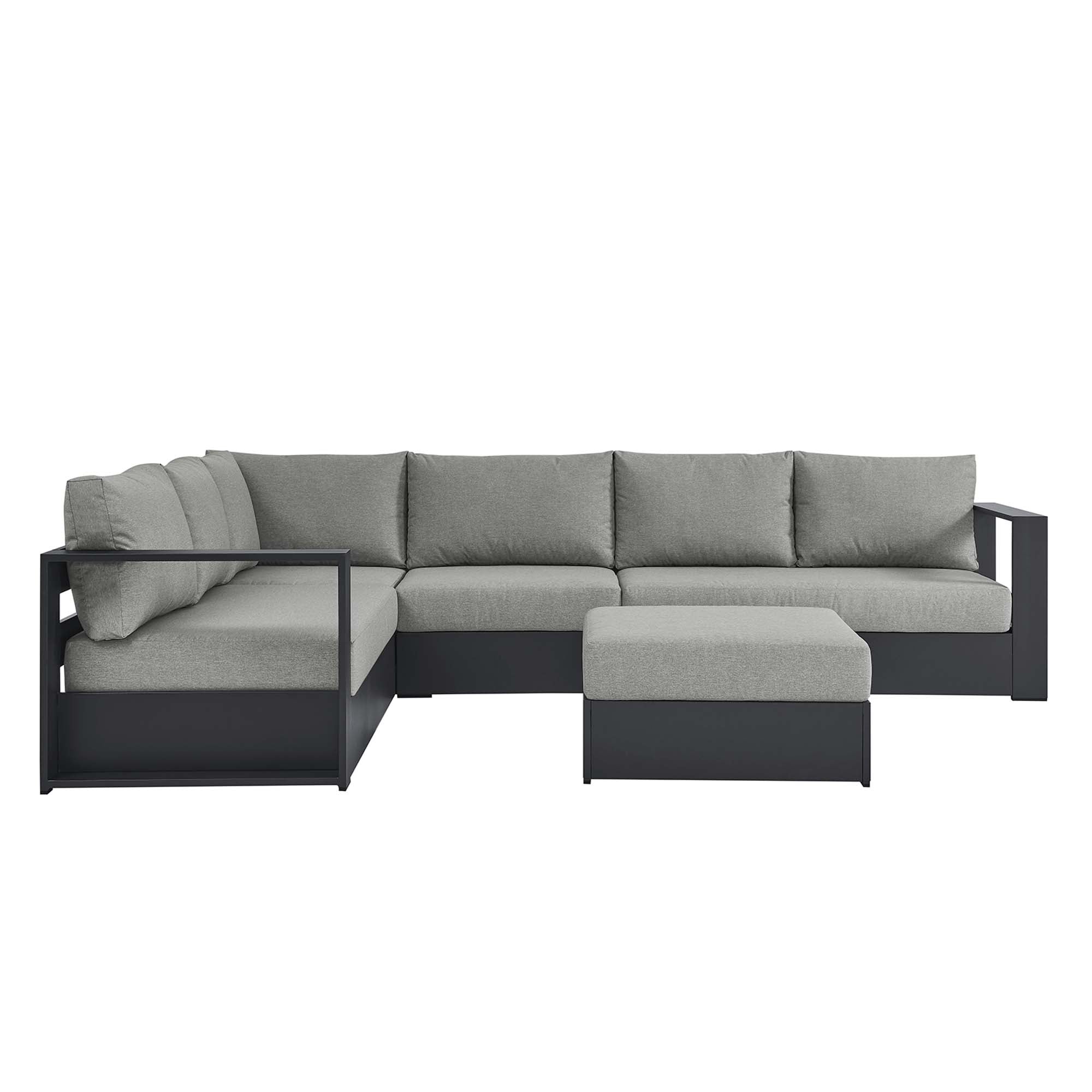 Tahoe 5-Piece Outdoor Patio Powder-Coated Aluminum Sectional Sofa Set by Modway