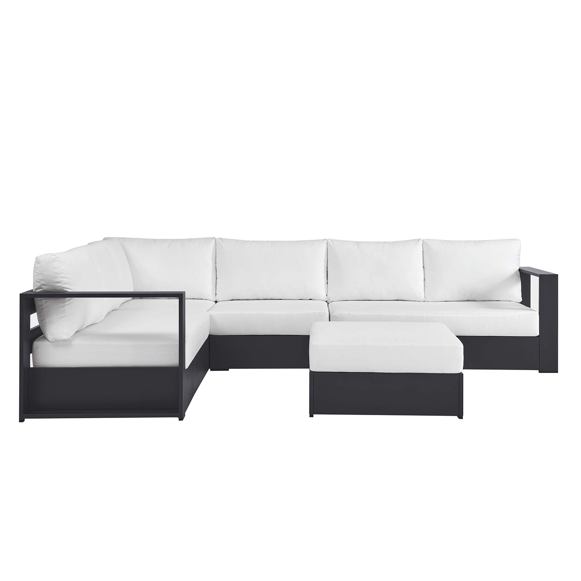 Tahoe 5-Piece Outdoor Patio Powder-Coated Aluminum Sectional Sofa Set by Modway