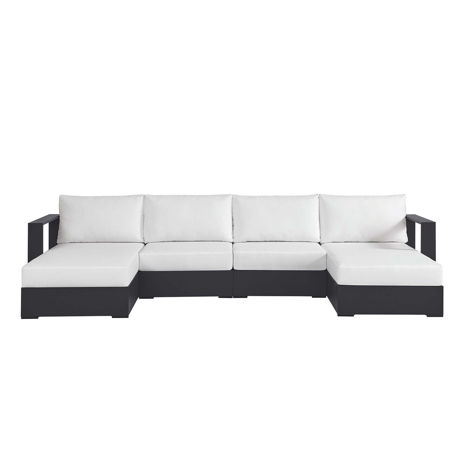 Tahoe 4-Piece Outdoor Patio Powder-Coated Aluminum Sectional Sofa Set by Modway