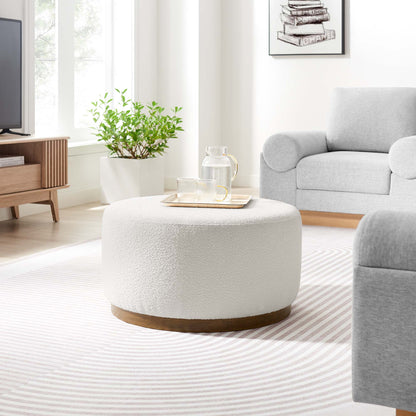 Tilden Large 29&quot; Round Boucle Upholstered Ottoman by Modway
