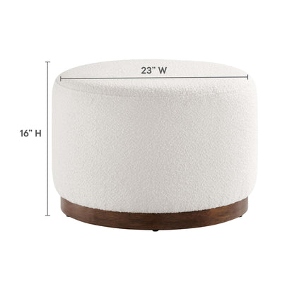 Tilden Large 23&quot; Round Boucle Upholstered Ottoman by Modway
