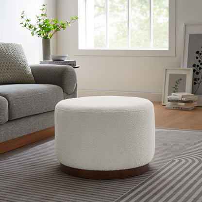 Tilden Large 23&quot; Round Boucle Upholstered Ottoman by Modway
