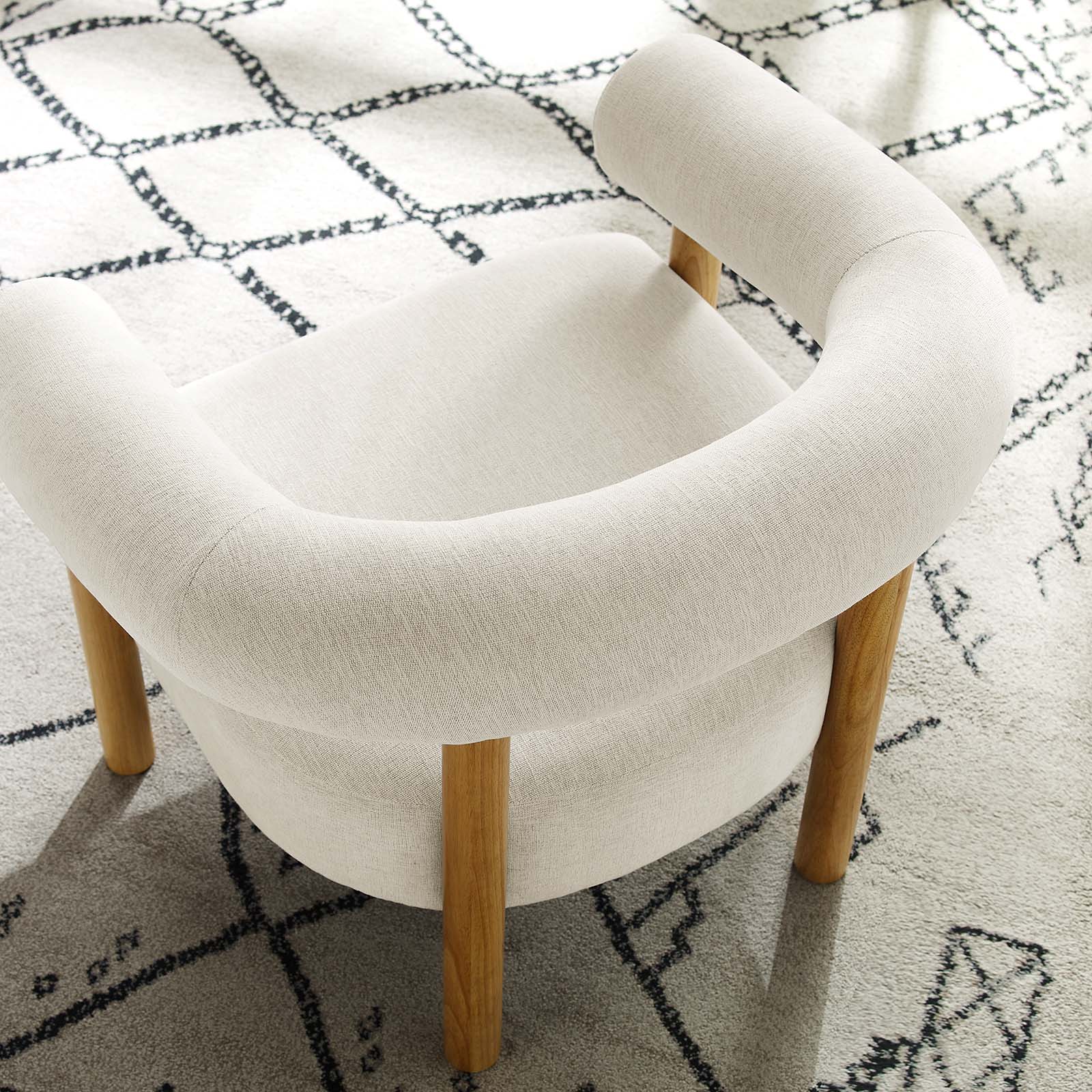 Sable Upholstered Fabric Armchair By HouseBean