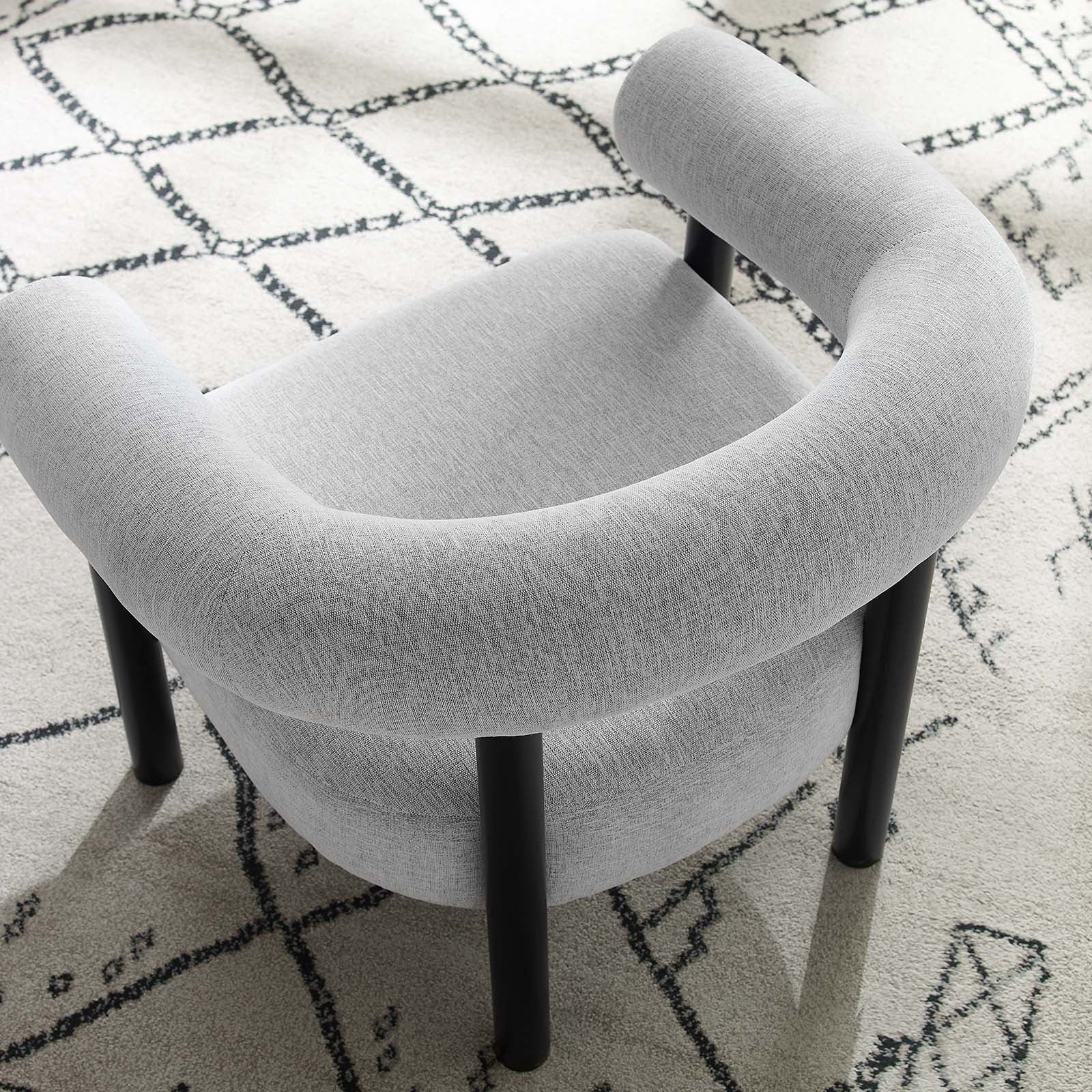 Sable Upholstered Fabric Armchair By HouseBean