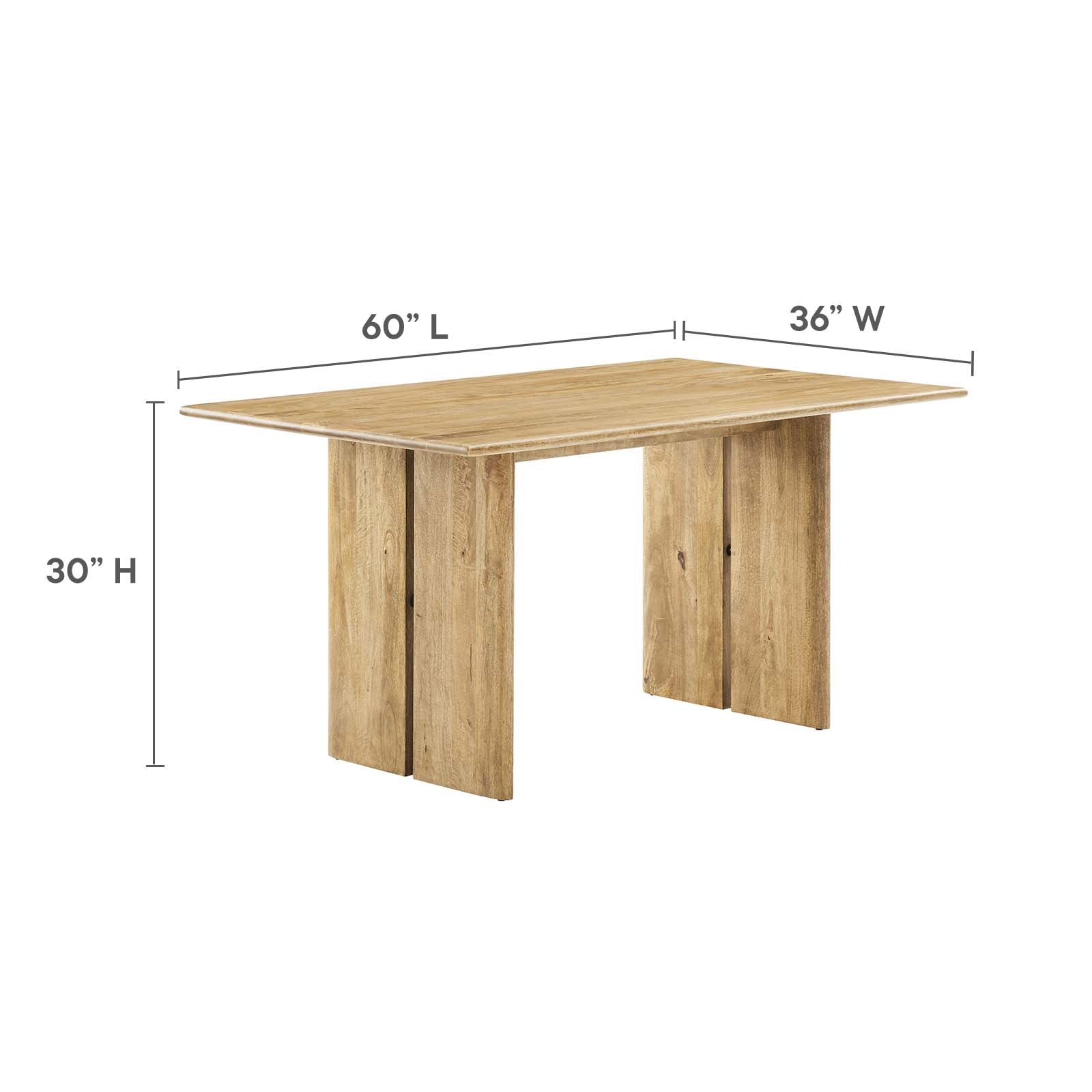 Amistad 60&quot; Wood Dining Table and Bench Set By HouseBean