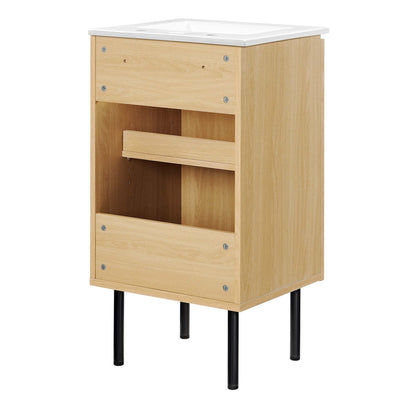 Chaucer Bathroom Vanity with White Basin Included by Modway