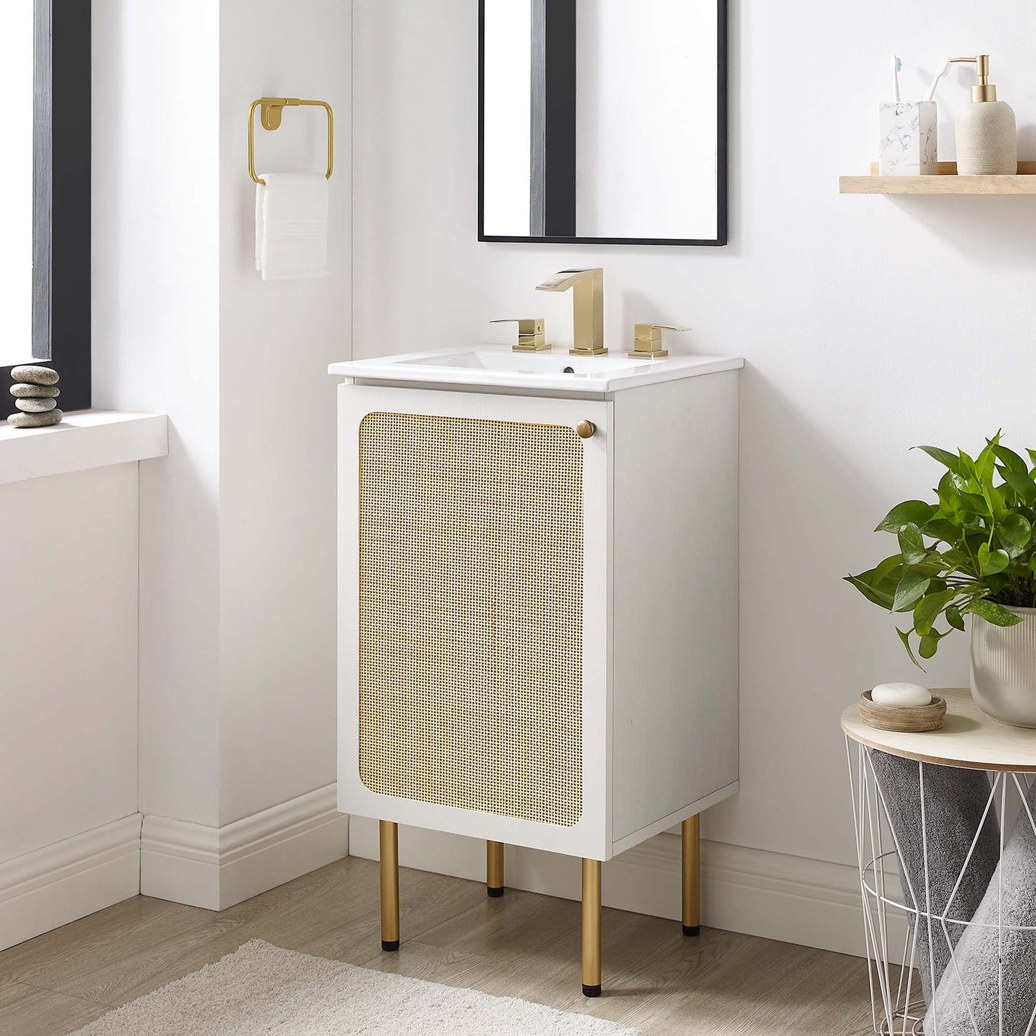 Chaucer Bathroom Vanity with White Basin Included by Modway