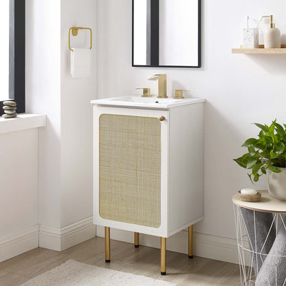 Chaucer Bathroom Vanity with White Basin Included by Modway
