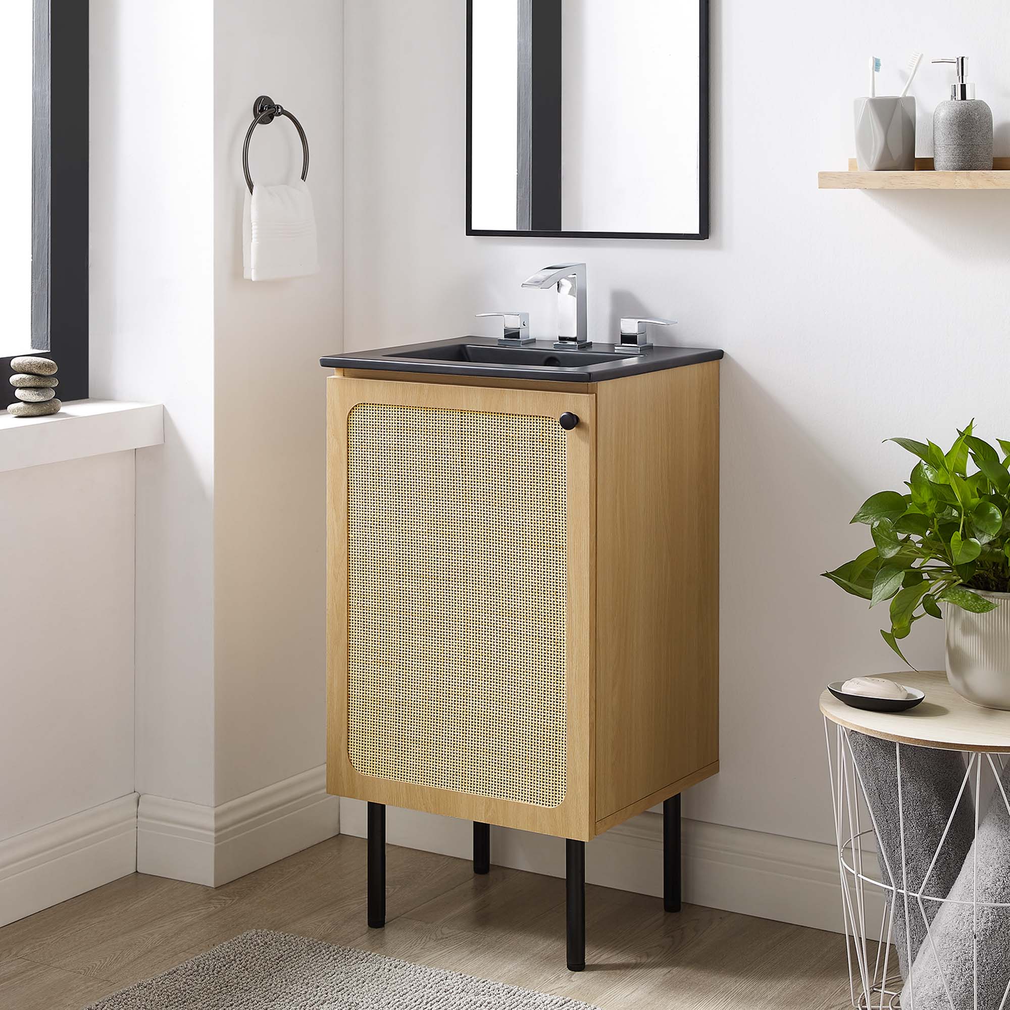 Chaucer Bathroom Vanity with Black Basin Included By HouseBean