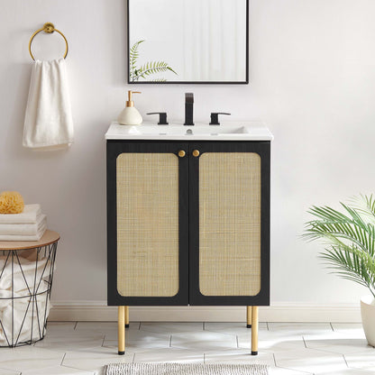 Chaucer Bathroom Vanity with White Basin Included by Modway