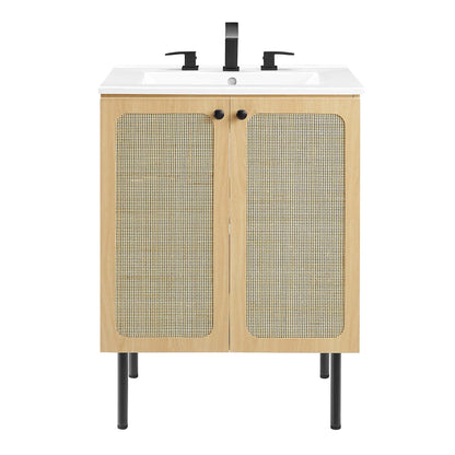 Chaucer Bathroom Vanity with White Basin Included by Modway