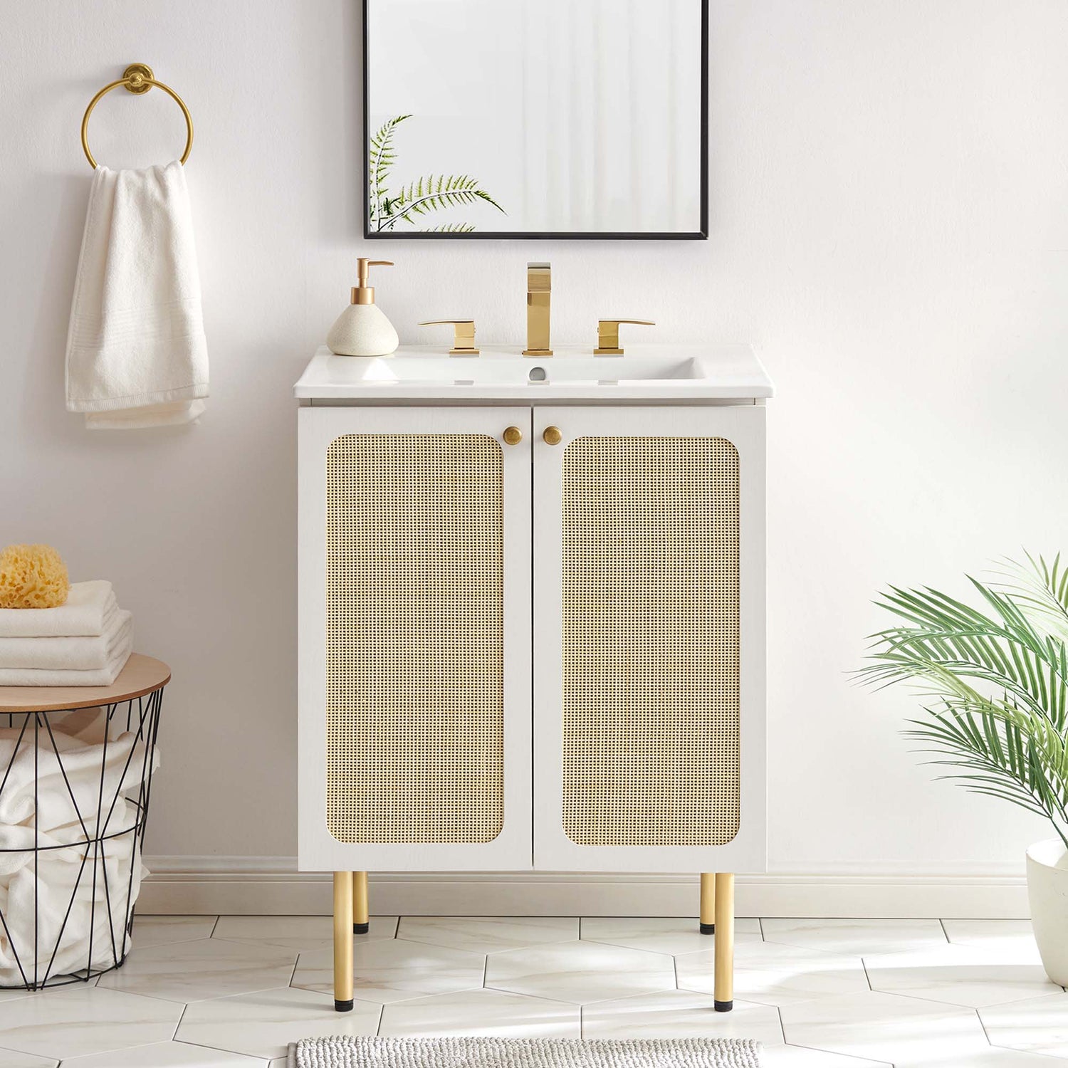 Chaucer Bathroom Vanity with White Basin Included By HouseBean