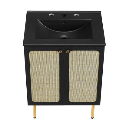 Chaucer Bathroom Vanity with Black Basin Included by Modway