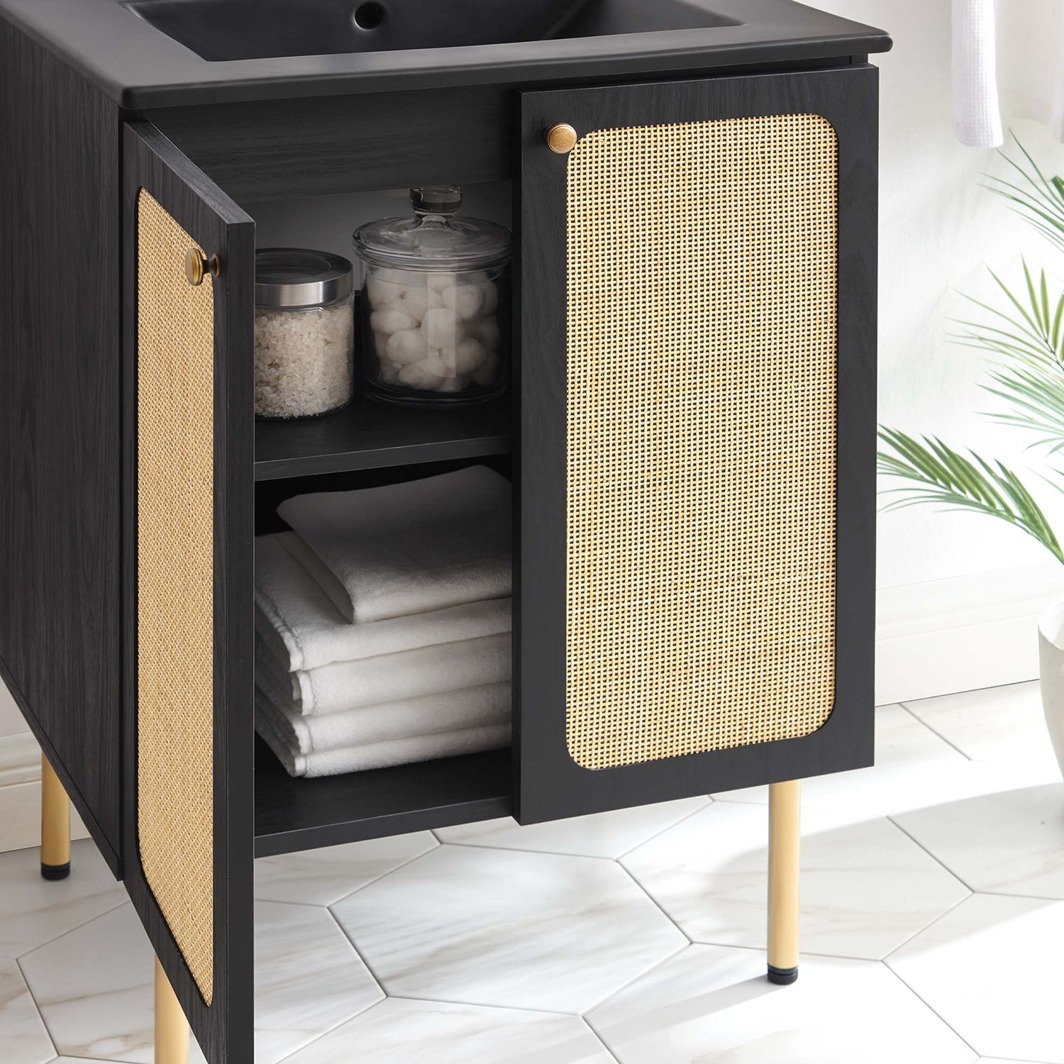 Chaucer Bathroom Vanity with Black Basin Included by Modway
