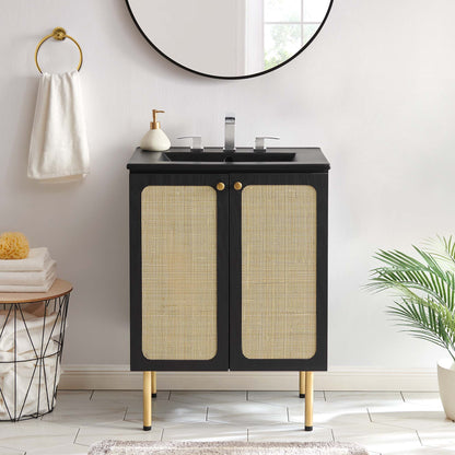 Chaucer Bathroom Vanity with Black Basin Included by Modway