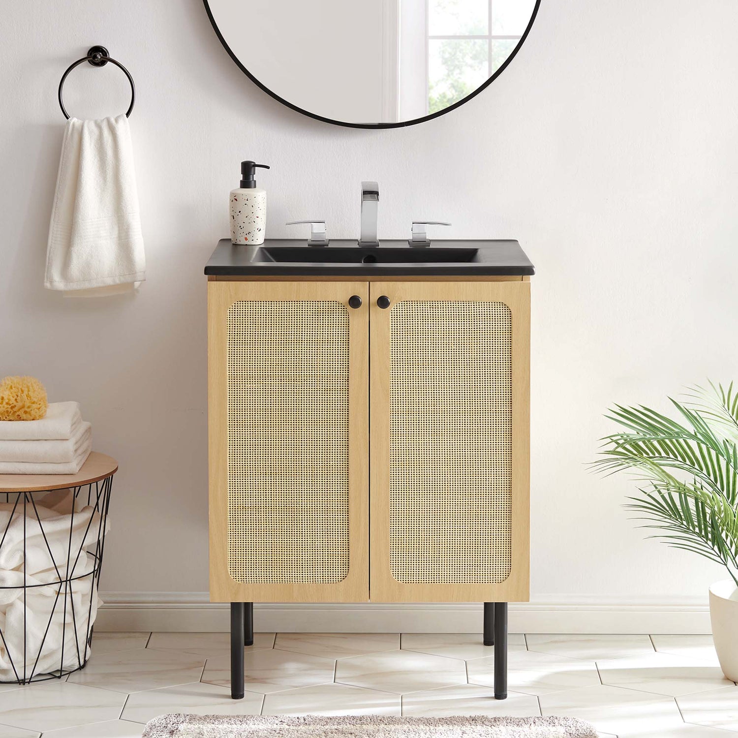 Chaucer Bathroom Vanity with Black Basin Included by Modway