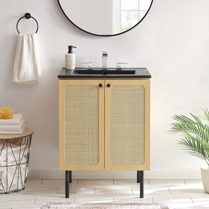 Chaucer Bathroom Vanity with Black Basin Included by Modway