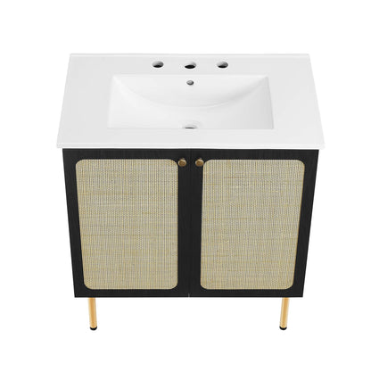 Chaucer Bathroom Vanity with White Basin Included by Modway