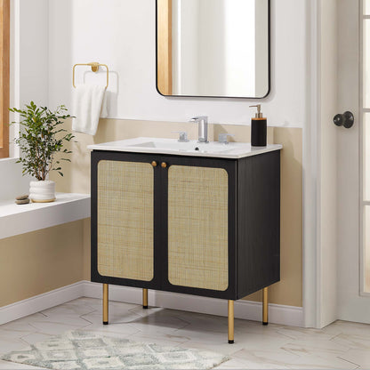 Chaucer Bathroom Vanity with White Basin Included by Modway