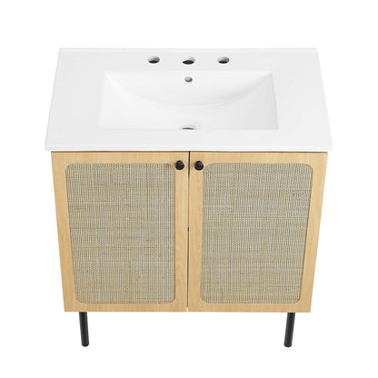 Chaucer Bathroom Vanity with White Basin Included by Modway